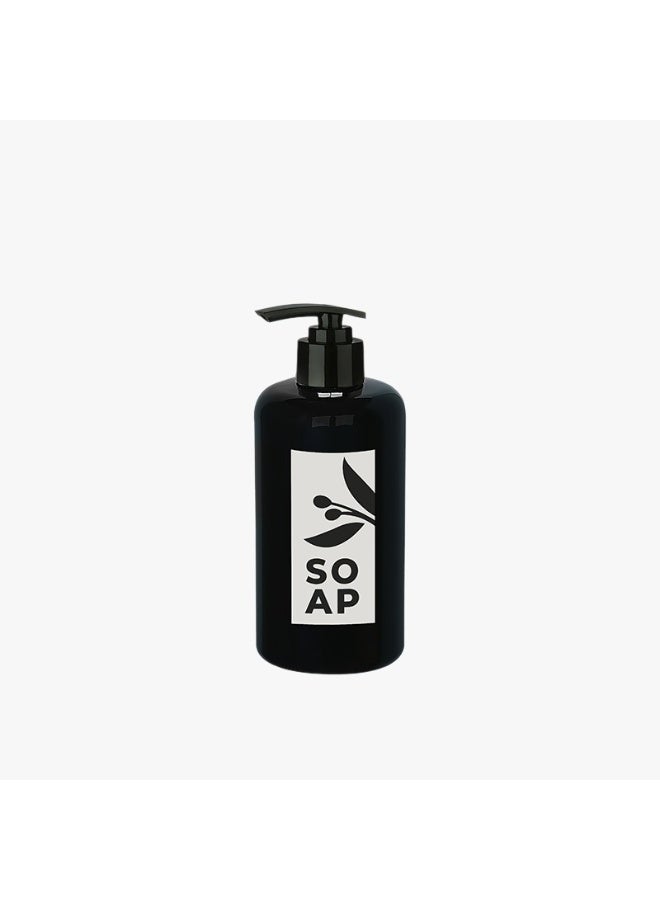 Reusable Liquid Soap Dispenser Bottle with Pump, Durable Plastic Refillable Container for Bathroom & Kitchen, 500ml (Black) - Image 1